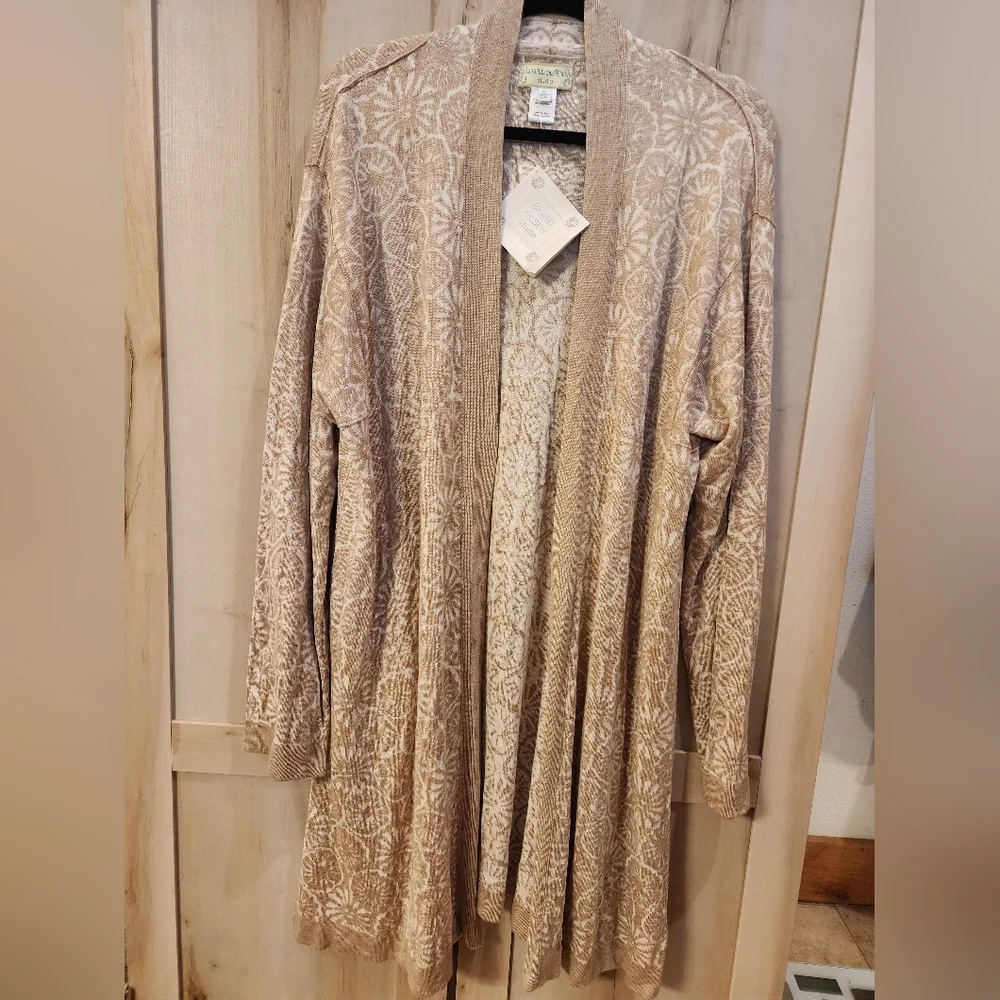 Sigrid Olsen Studio Long Sleeve Long Open Sweater Cardigan 1X - Picture 6 of 7
